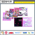 Best selling lovely design colorful printing hello kitty and snoopy types of a4 size clear plastic L shape file folder